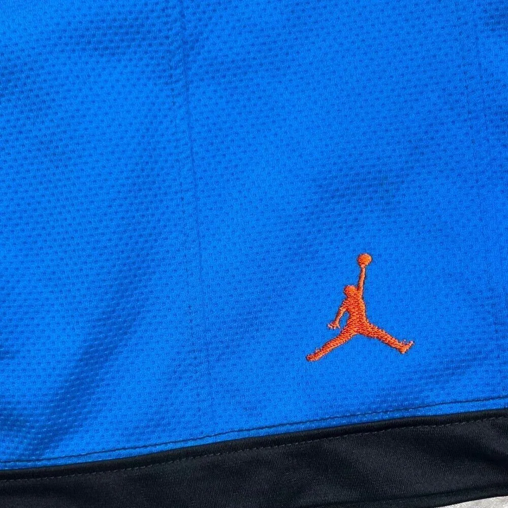 Jordan Dri-Fit Mesh Diamond Basketball Shorts Medium Men Athletic Blue Sports